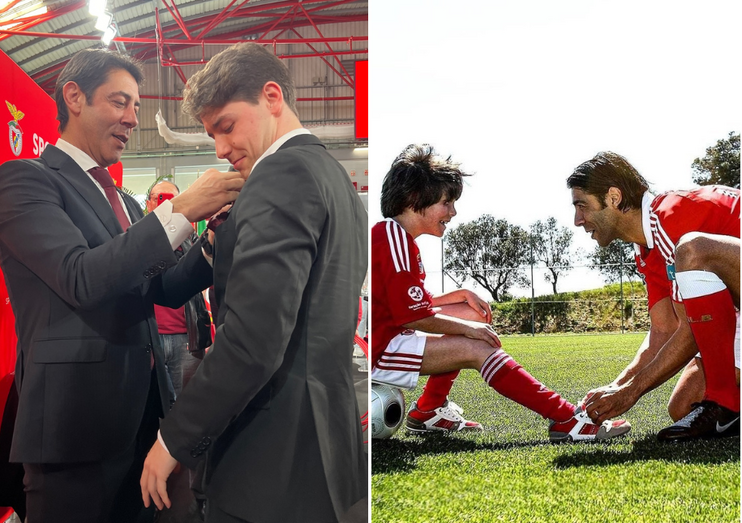 Rui Costa recebe apoio dos filhos em dia de eleições no Benfica