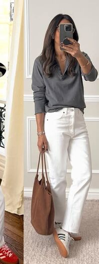 Looks de inverno requintados com calças de ganga branca, mesmo em estilos descontraídos