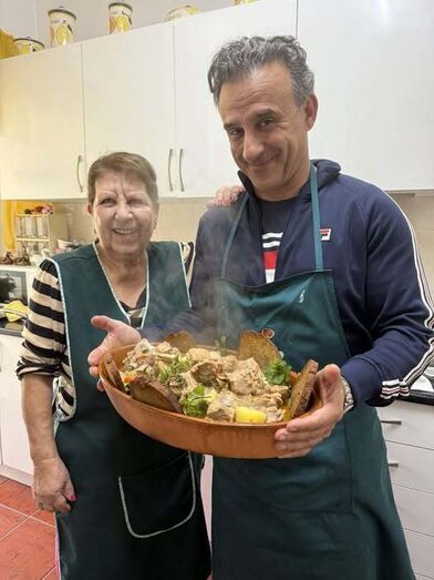 Rui Unas e a mãe, Teresa