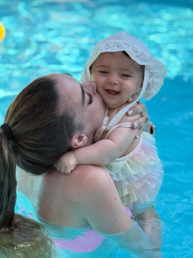Rute Cardoso celebra o primeiro aniversário da filha com Diogo Jota.
