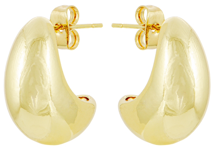 Brincos dourados da Bijou Brigitte, acessórios de moda feminina