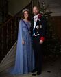 Os príncipes de Gales William e Kate no banquete real