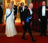 Rei Carlos III e rainha Camilla no Castelo de Windsor