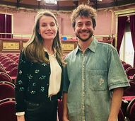 Letizia com o realizador de  'Cidade Sem Sono', Guillermo Galoé