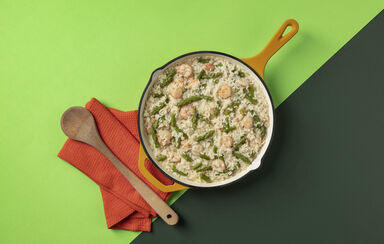 Risoto de camarão e espargos: receita prática e fácil para uma refeição sofisticada