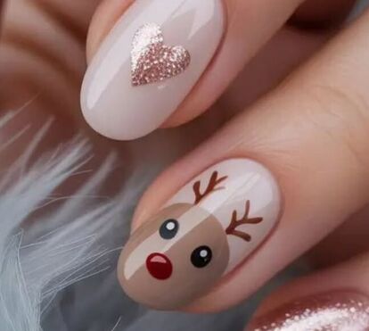 48 ideias de manicura natalícia para se inspirar