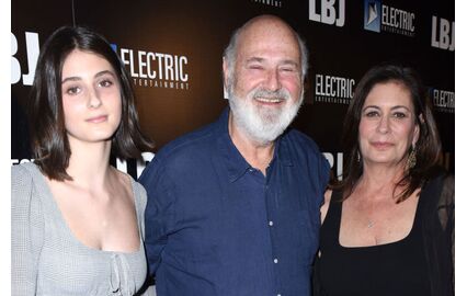 Romy com os pais, Rob Reiner e Michele