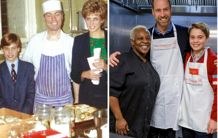 A Princesa Diana e William; William e George 