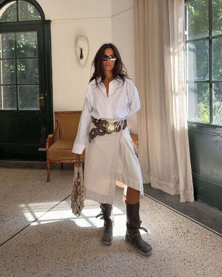 'Biker boots' e saias: a dupla perfeita