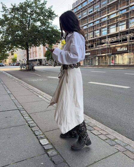 'Biker boots' e saias: a dupla perfeita