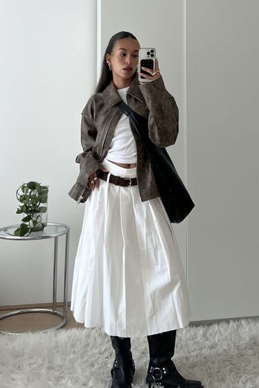 'Biker boots' e saias: a dupla perfeita