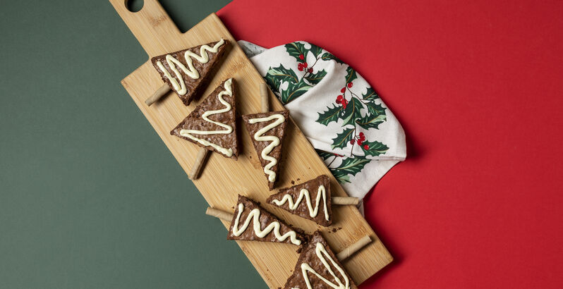 Árvores de Natal de chocolate alegram a ceia