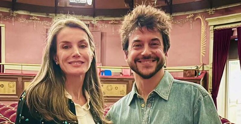 Letizia com o realizador de  'Cidade Sem Sono', Guillermo Galoé