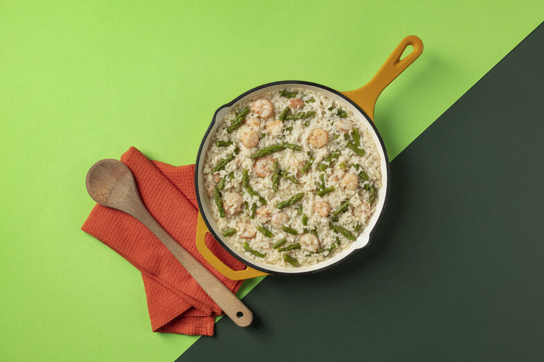 Risoto de camarão e espargos: receita prática e fácil para uma refeição sofisticada