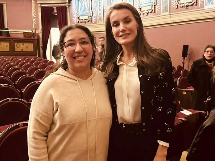 Letizia após a exibição do filme 'Cidade Sem Sono'