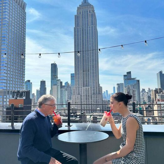 Phoebe Gates com o pai, Bill Gates