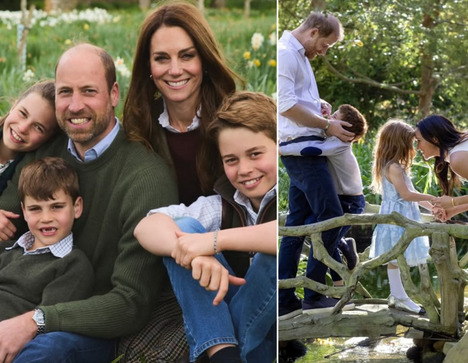 Os postais de Natal de 2025 de William e Kate e Harry e Meghan
