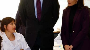 Felipe VI e Letizia em visita a Valência