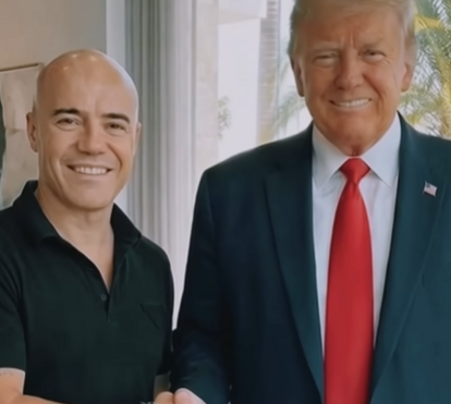 Empresário nortenho que mobila cenários de TV e casas de influencers 'encontra-se' com Donald Trump