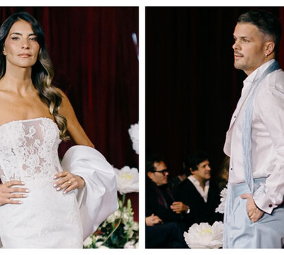 Mickael Carreira e Isabel Figueira estrelas no desfile de Gio Rodrigues
