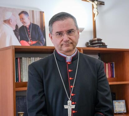 Cardeal D. Américo Aguiar apanha valente susto em direto no NOW, com o momento do golo de Trubin 