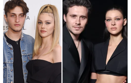 Nicola Peltz com Anwar Hadid e Brooklyn Beckham