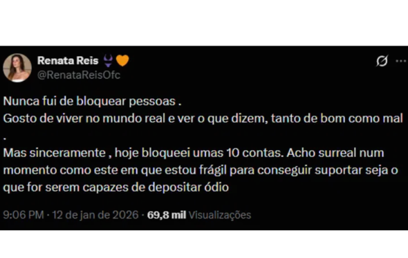 A mensagem de Renata Reis