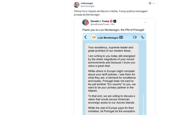 A mensagem falsa que circula nas redes sociais