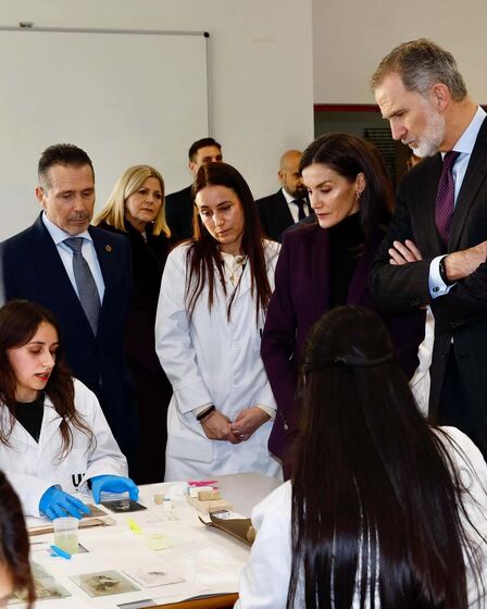 Felipe VI e Letizia em visita a Valência