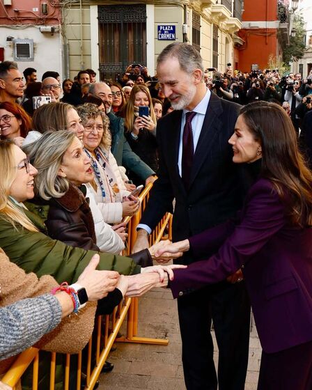 Felipe VI e Letizia em visita a Valência
