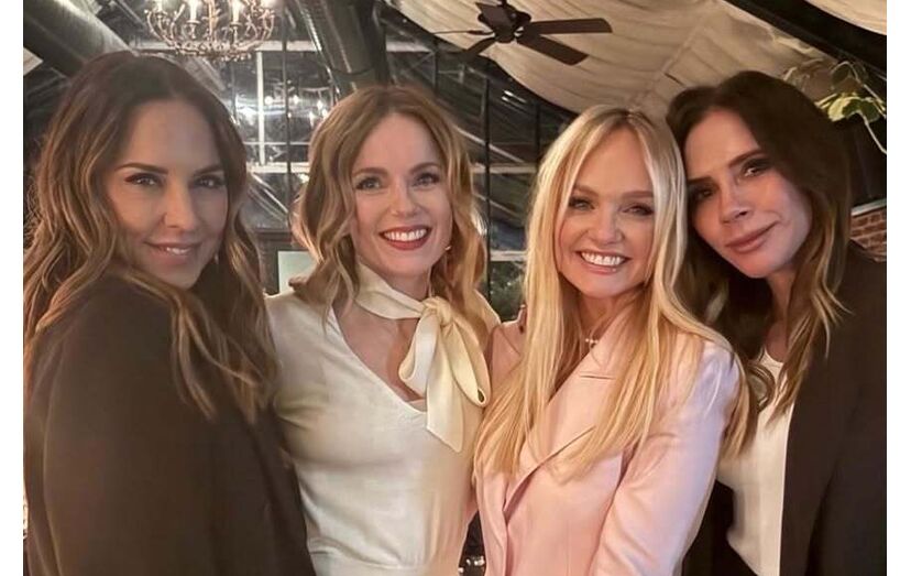 As Spice Girls na festa do 50.º aniversário de Emma Bunton
