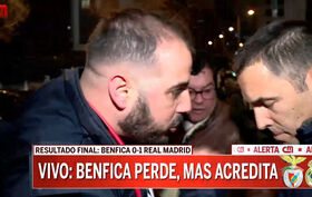 Equipa de reportagem da CMTV ameaçada na Luz após o Benfica-Real Madrid