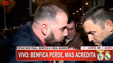 Equipa de reportagem da CMTV ameaçada na Luz após o Benfica-Real Madrid