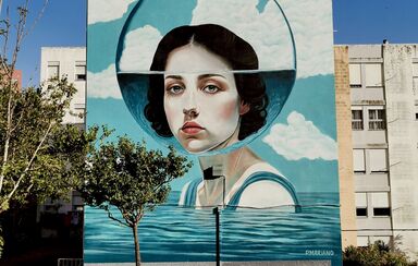 Mural de Patrícia Mariano no Bairro da Bela Flor, em Lisboa, eleito um dos mais bonitos do mundo