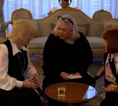 Gisèle Pelicot, a francesa que foi drogada e violada pelo marido e mais de 50 homens, recebida pela rainha Camilla