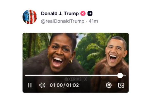 Imagem do vídeo que Trump partilhou