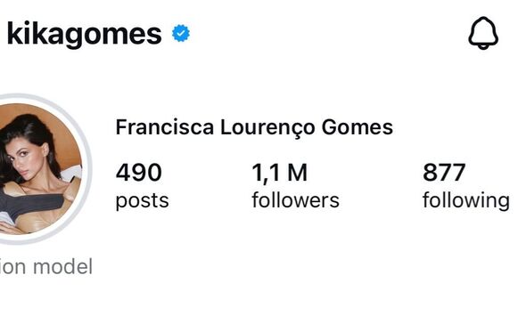 Kika Cerqueira Gomes, modelo, tem 1,1 milhões de seguidores na rede social