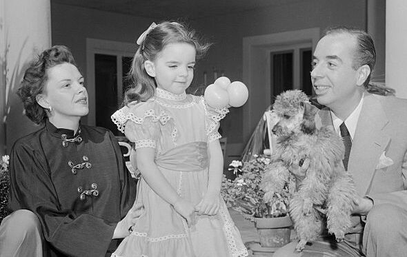 Liza com os pais, Judy Garland e Vincente Minnelli
