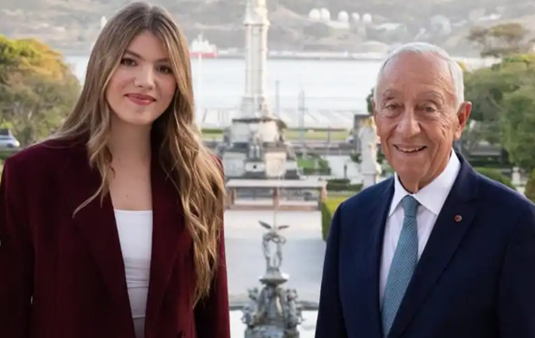 Infanta Sofia e Marcelo Rebelo de Sousa em setembro do ano passado
