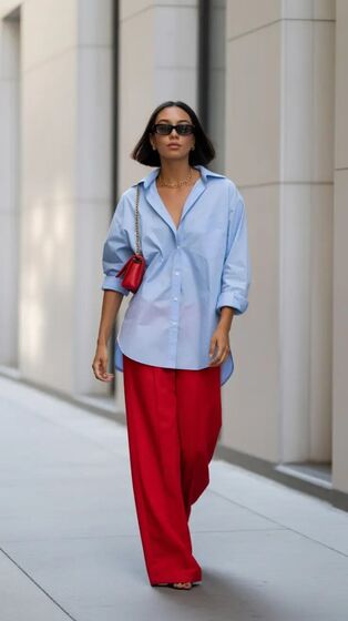 Azul claro! A cor obrigatória para usar em look total ou nas 5 combinações tendência 