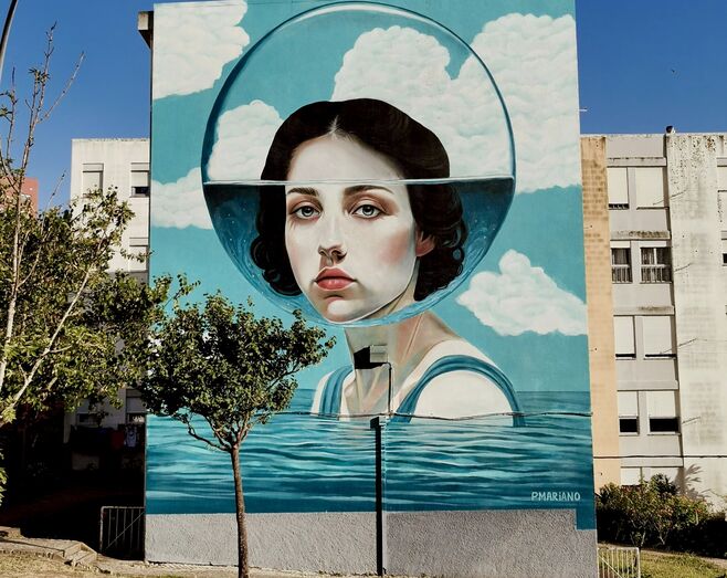 Mural de Patrícia Mariano no Bairro da Bela Flor, em Lisboa, eleito um dos mais bonitos do mundo