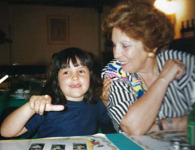 Joana Marques com a avó Estela