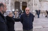 O psiquiatra Daniel Sampaio no velório de António Lobo Antunes no Mosteiro dos Jerónimos