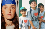 Carolina Deslandes e os três filhos mais velhos