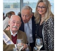 Ruy de Carvalho, Marcelo Rebelo de Sousa e Teresa Viegas no 99.º aniversário do ator