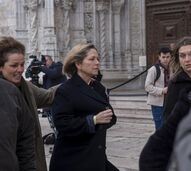 A sobrinha atriz Paula Lobo Antunes na derradeira despedida a António Lobo Antunes no Mosteiro dos Jerónimos