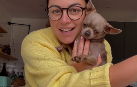 Mas quem é que resiste a esta fofura? Ana Guiomar partilha o primeiro banho da sua Chiuahua... que cabe no lavatório