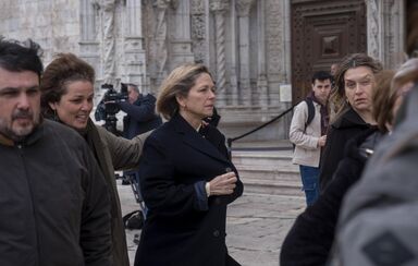 A sobrinha atriz Paula Lobo Antunes na derradeira despedida a António Lobo Antunes no Mosteiro dos Jerónimos