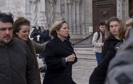 A sobrinha atriz Paula Lobo Antunes na derradeira despedida a António Lobo Antunes no Mosteiro dos Jerónimos