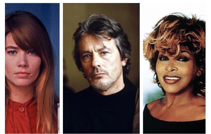 Françoise Hardy, Alain Delon, Tina Turner